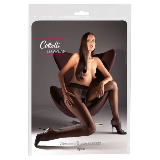 Cottelli - Satynowe rajstopy erotyczne - XL