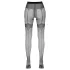 Cottelli - rajstopy z otwartym krokiem - wzorzysty - czarne