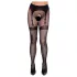 Cottelli Legwear - pończochy samonośne z otwartym krokiem - czarne S-L