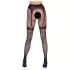 Cottelli Legwear - pończochy samonośne z otwartym krokiem - czarne S-L