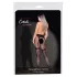Cottelli Legwear - pończochy samonośne z otwartym krokiem - czarne S-L