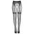 Cottelli Legwear - pończochy samonośne z otwartym krokiem - czarne S-L