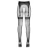 Cottelli Legwear - pończochy samonośne z otwartym krokiem - czarne S-L