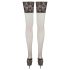 Cottelli Plus Size - pończochy z koronką 15cm (czarne)