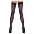 Cottelli Legwear - pończochy samonośne - wzór panterka - czarne - 4