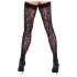 Cottelli Legwear - pończochy w panterkę (czarne) - 5
