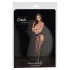 Cottelli Legwear - pończochy otwarte - błyszczące - czarne S-L