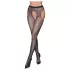 Cottelli Legwear - pończochy otwarte - błyszczące - czarne S-L