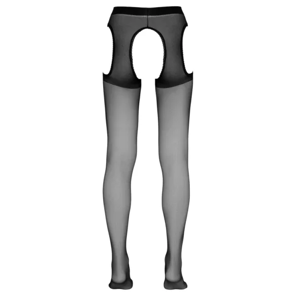 Cottelli - otwarte (crotchless) rajstopy (czarne) - L/XL