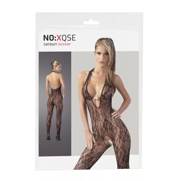 NO:XQSE - kombinezon koronkowy z perełkami - L/XL