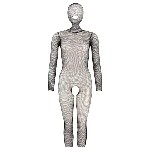 Mandy Mystery - kombinezon siateczkowy na całe ciało - czarny S-L