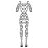 Cottelli - bodystocking siateczkowy - czarny - S-L