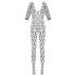 Cottelli - bodystocking siateczkowy - czarny - S-L