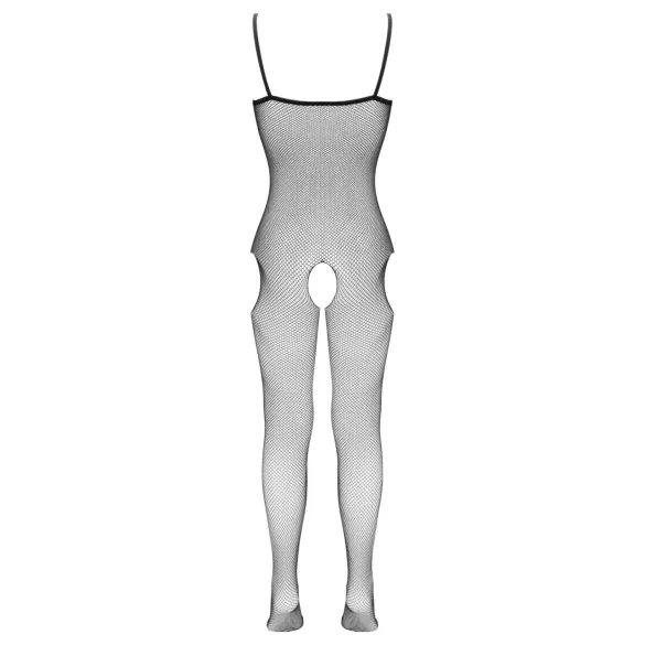 Cottelli Fantasy - czarny siateczkowy bodystocking z wycięciami na biodrach, otwarty (S-L)