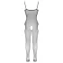 Cottelli Fantasy - czarny siateczkowy bodystocking z wycięciami na biodrach, otwarty (S-L)