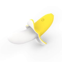   Lonely - ładowalny, wodoodporny, bananowy wibrator (żółto-biały)