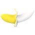 Samotny - wodoodporny wibrator bananowy (żółto-biały)