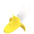 Samotny - wodoodporny wibrator bananowy (żółto-biały)