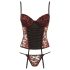 Cottelli - Gorset i stringi z różą (czerwony) - 85C/L