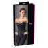 Cottelli - haftowany gorset imprezowy (czarny) - XL