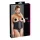 Cottelli Plus Size - gorset satynowy - czarny