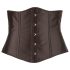 Cottelli Plus Size - czarny satynowy gorset - 2XL