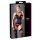 Cottelli - Czarna damska bluzka w kwiaty, rozmiar plus - XXXXL