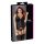 Cottelli Plus Size - regulowany top z pasami do pończoch (czarny)
