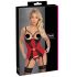 Cottelli - koronkowy top push-up (czerwony) - M