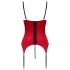 Cottelli - koronkowy top push-up (czerwony) - M