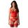 Obsessive Cupide Desir – przezroczysty koronkowy zestaw top (czerwony)