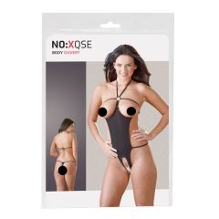 NO:XQSE - Otwarte body erotyczne z dżetów - czarne (S-L)
