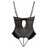 Cottelli - body damskie - aksamitne, regulowane - czarne