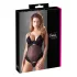 Cottelli - body damskie - aksamitne, regulowane - czarne - 80C/M