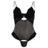 Cottelli - body damskie - aksamitne, regulowane - czarne - 80C/M