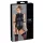 Cottelli Bondage - body bez rękawów i kajdanki na ręce - błyszczący czarny - XL