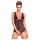 Obsessive Fiorenta - koronkowe body z perłami i otwartym krojem (czarne) - L/XL
