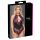Cottelli Plus Size - kwiatowe body (czarno-fioletowe) - 4XL