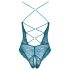 Cottelli - koronkowe body z otworem, zielone