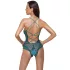Cottelli - body otwarte - koronka, sznurowanie - zielony - M