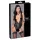Cottelli Bondage - body koronkowe z kołnierzem - czarne - XL