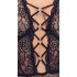 Cottelli Curves Plus Size - przezroczyste koronkowe body (czarne)