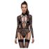 Cottelli - przezroczyste body z paskami (czarne) - M