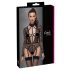 Cottelli - przezroczyste body z paskami (czarne) - M