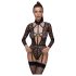 Cottelli - przezroczyste body z paskami (czarne) - M