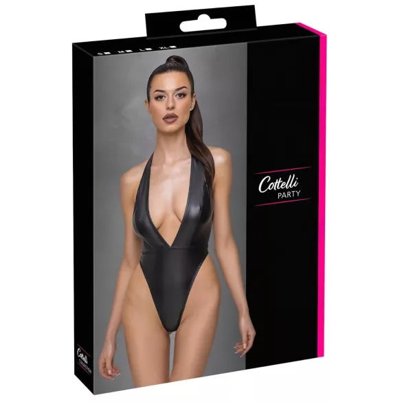 Cottelli Party - body z połyskiem - na szyję - czarne - M