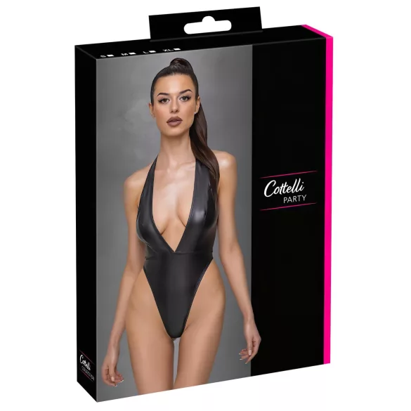 Cottelli Party - body z połyskiem - na szyję - czarne - L