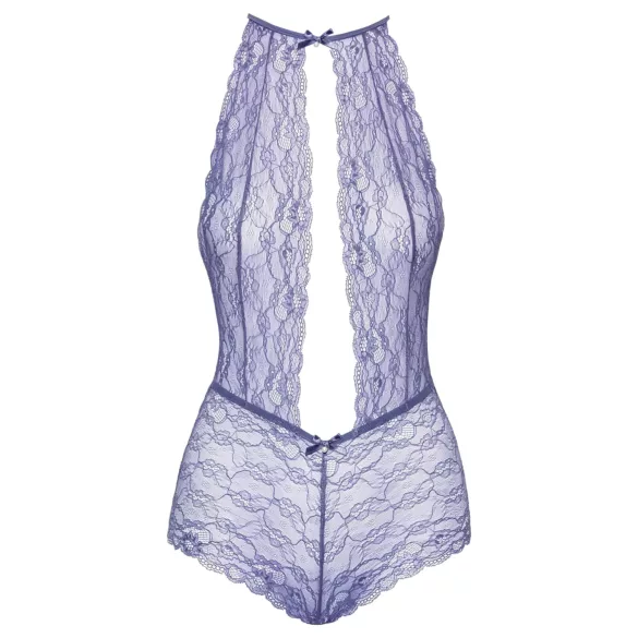 Kissable - body koronkowe na szyję - fioletowy - L/XL