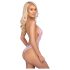 Kissable - koronkowe body z różowym haftem