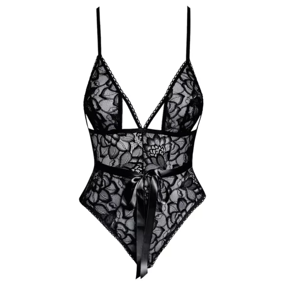 Kissable - koronkowe body (czarne) - L/XL